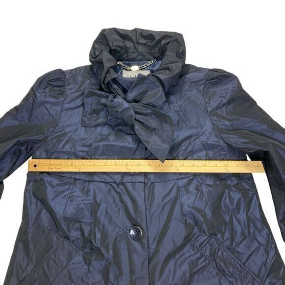 Allen Schwartz ABS Silver Label Puff Jacket Womens Size Medium Blue Elegant Coat - Picture 10 of 16